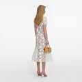 White Lace Collared Midi Dress