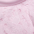 Pink Lace Scoop Back Midi Dress