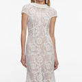 White Lace Scoop Back Maxi Dress