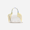 Cream Linen Yellow Floral Mini Bag