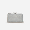 Blue Crystal Chainmail Clutch Bag