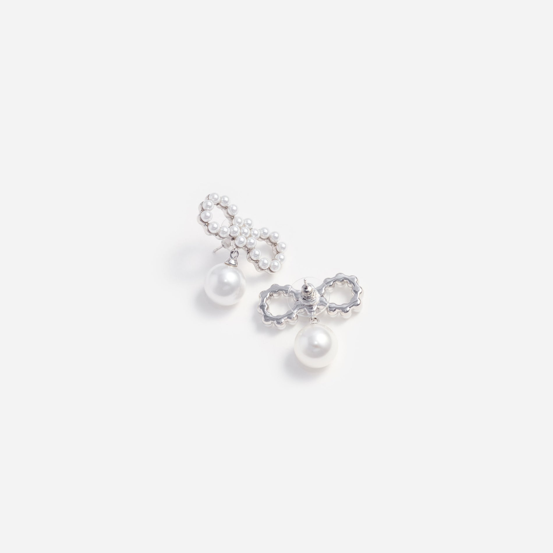 Pearl Bow Earrings