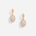 Gold Hoop Crystal Cluster Earrings
