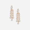 Gold Crystal Tiered Droplet Earrings