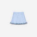 Blue Frill Trim Knit Skirt