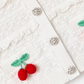 Cream Cherry Motif Cardigan