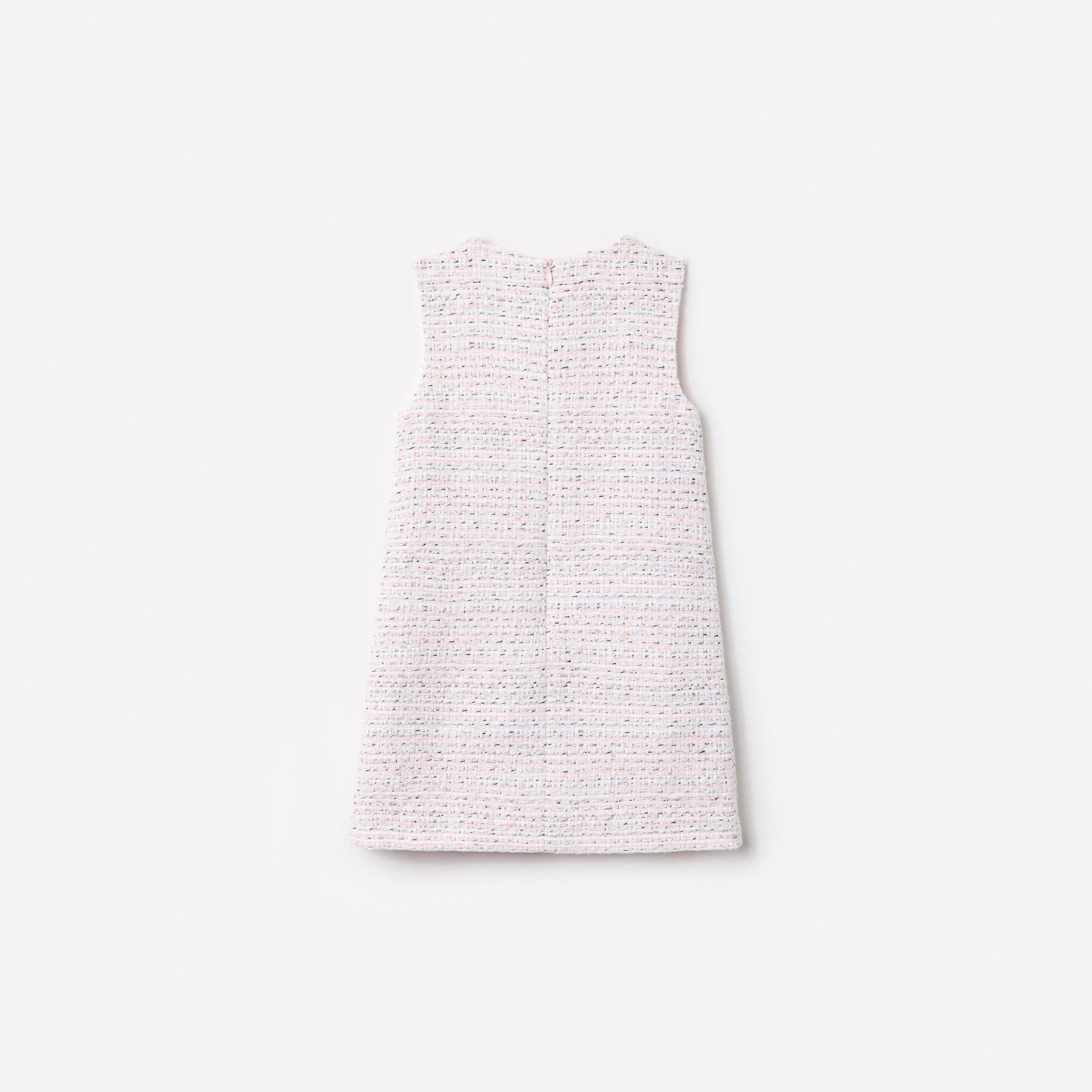 Pink Boucle Lace Bow Dress