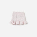 Pink Boucle Lace Bow Skirt