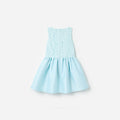 Aqua Taffeta Lace Bow Dress
