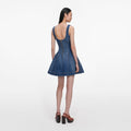 Denim Flared Mini Dress