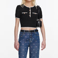Lightweight Bow Embellished Jeans