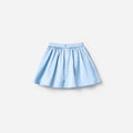 Blue Satin Sequin Flower Skirt