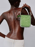Green Crystal Chain Mini Tote Bag