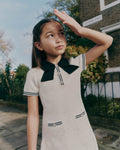 White Jacquard Knit Dress