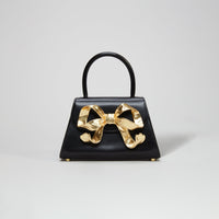 The Bow Mini in Black with Gold Hardware