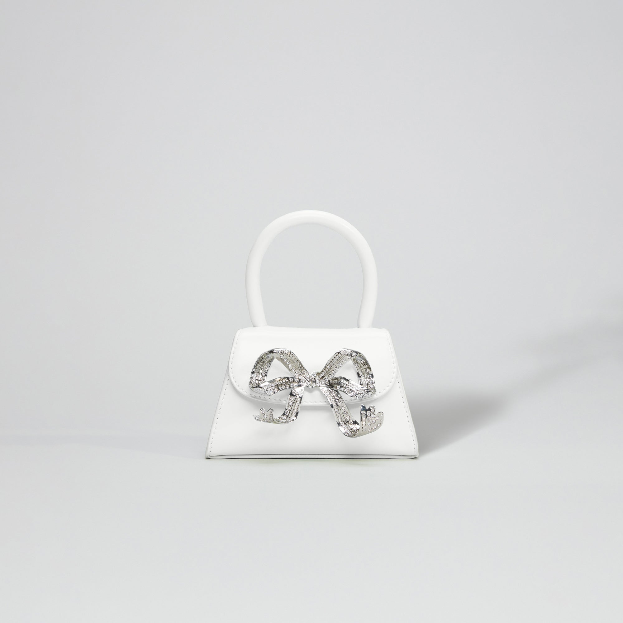 The Bow Micro in White with Diamanté