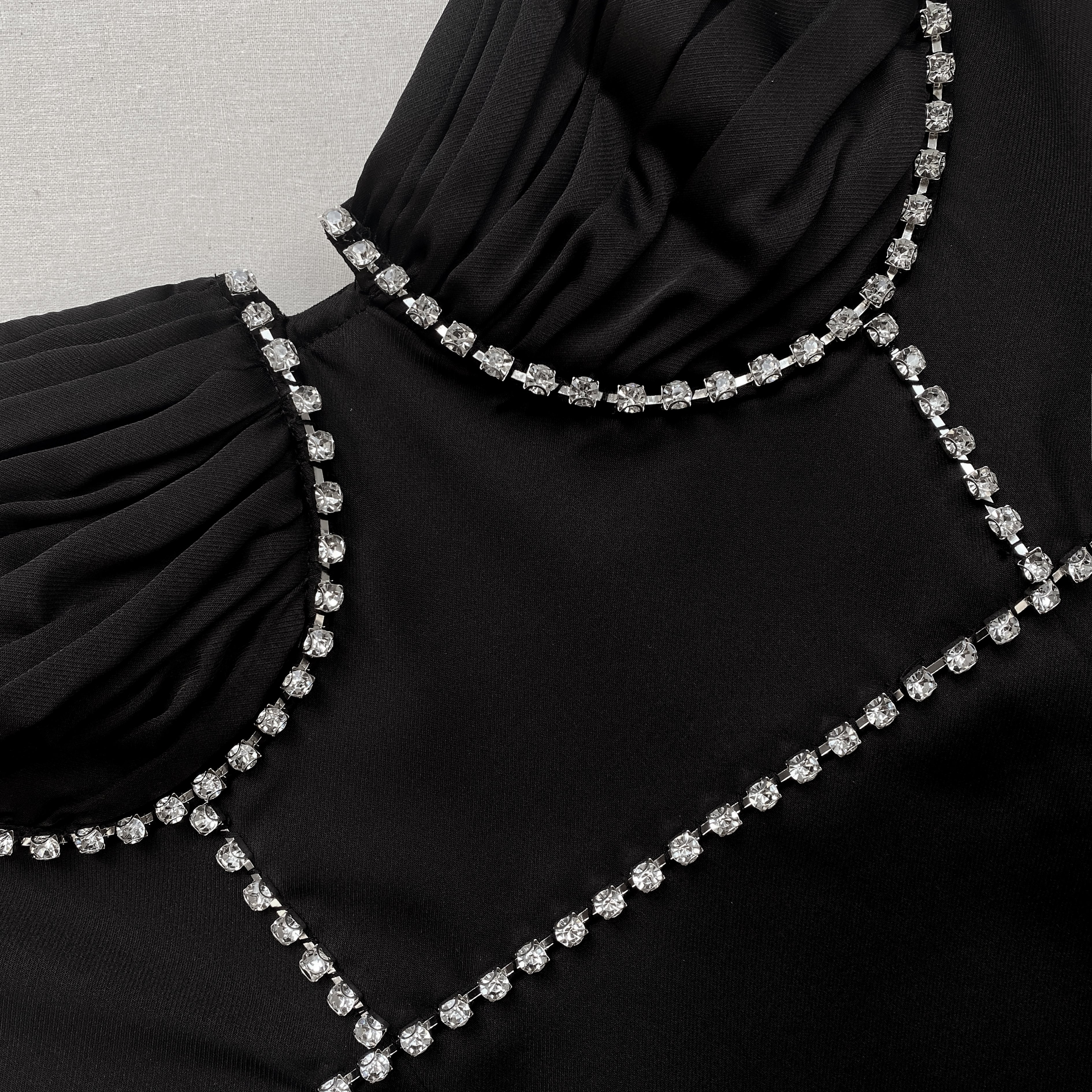 Bonded Satin Mini Dress