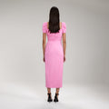 Pink Iris Midi Dress