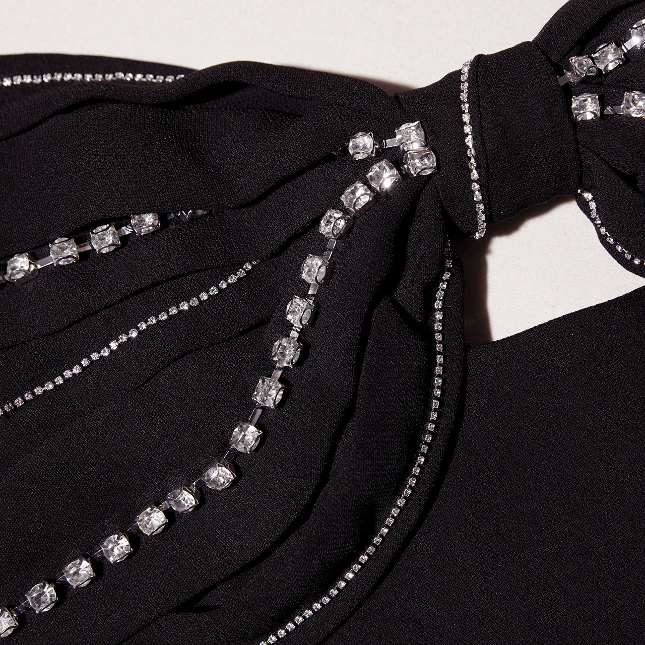 Black Diamante Bust Midi Dress