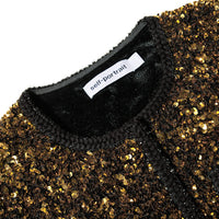 Gold Sequin Cropped Jacket