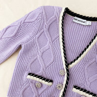 Lilac Knit Cardigan