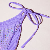 Purple Rhinestone Bikini Brief