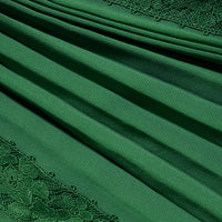 Green Pleated Rhinestone Detail Maxi Dress