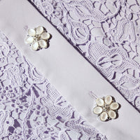Lilac Guipure Jacket With Bow Detail