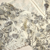 Champagne Sequinned Midi Dress