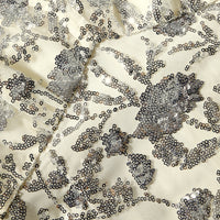 Champagne Sequinned Midi Dress