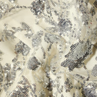 Champagne Sequinned Midi Dress