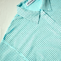 Mint Rhinestone Taffeta Oversized Shirt