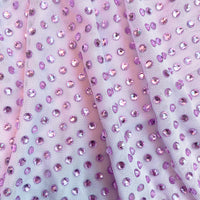 Lilac Rhinestone Wrap Midi Skirt