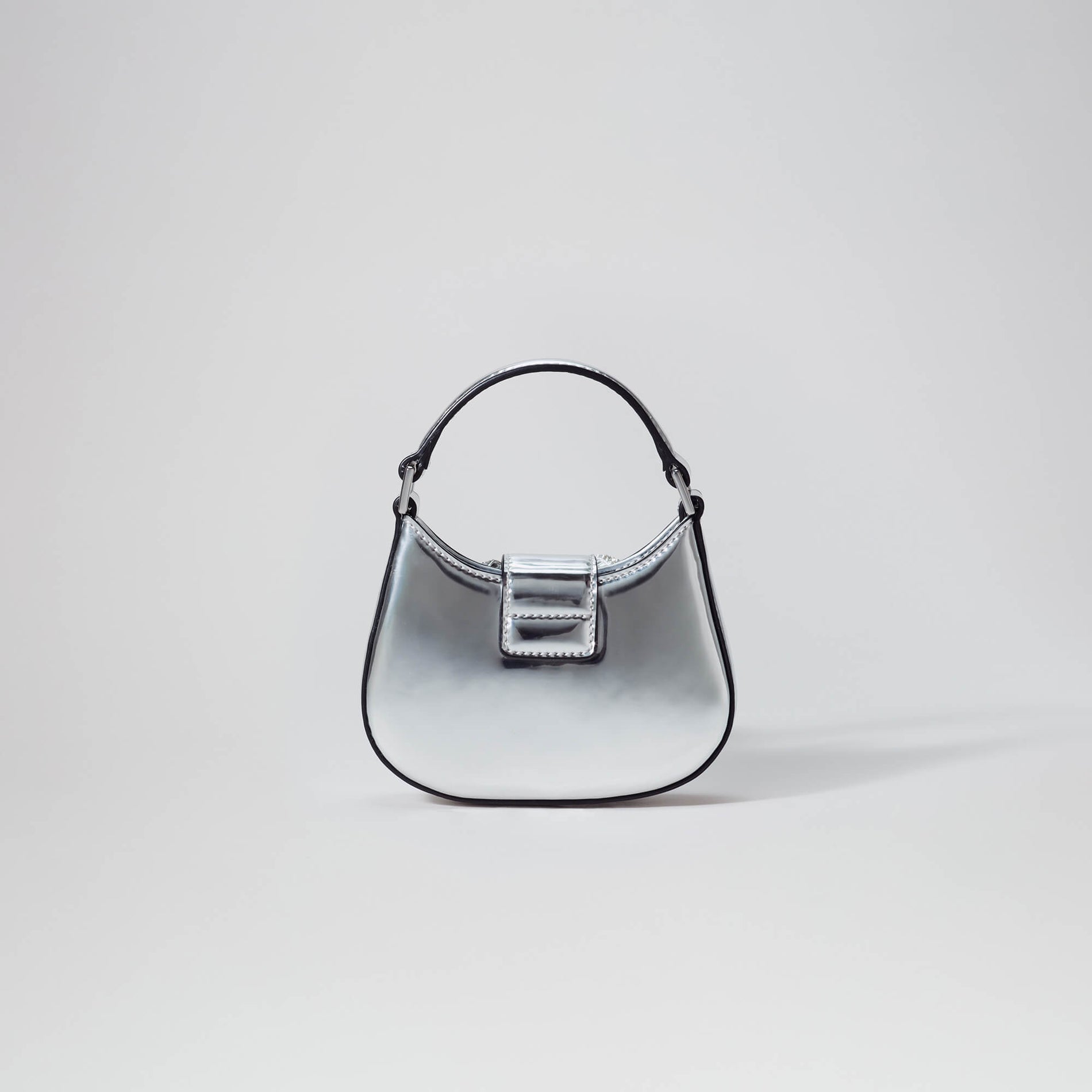 Silver Crescent Bow Micro Bag