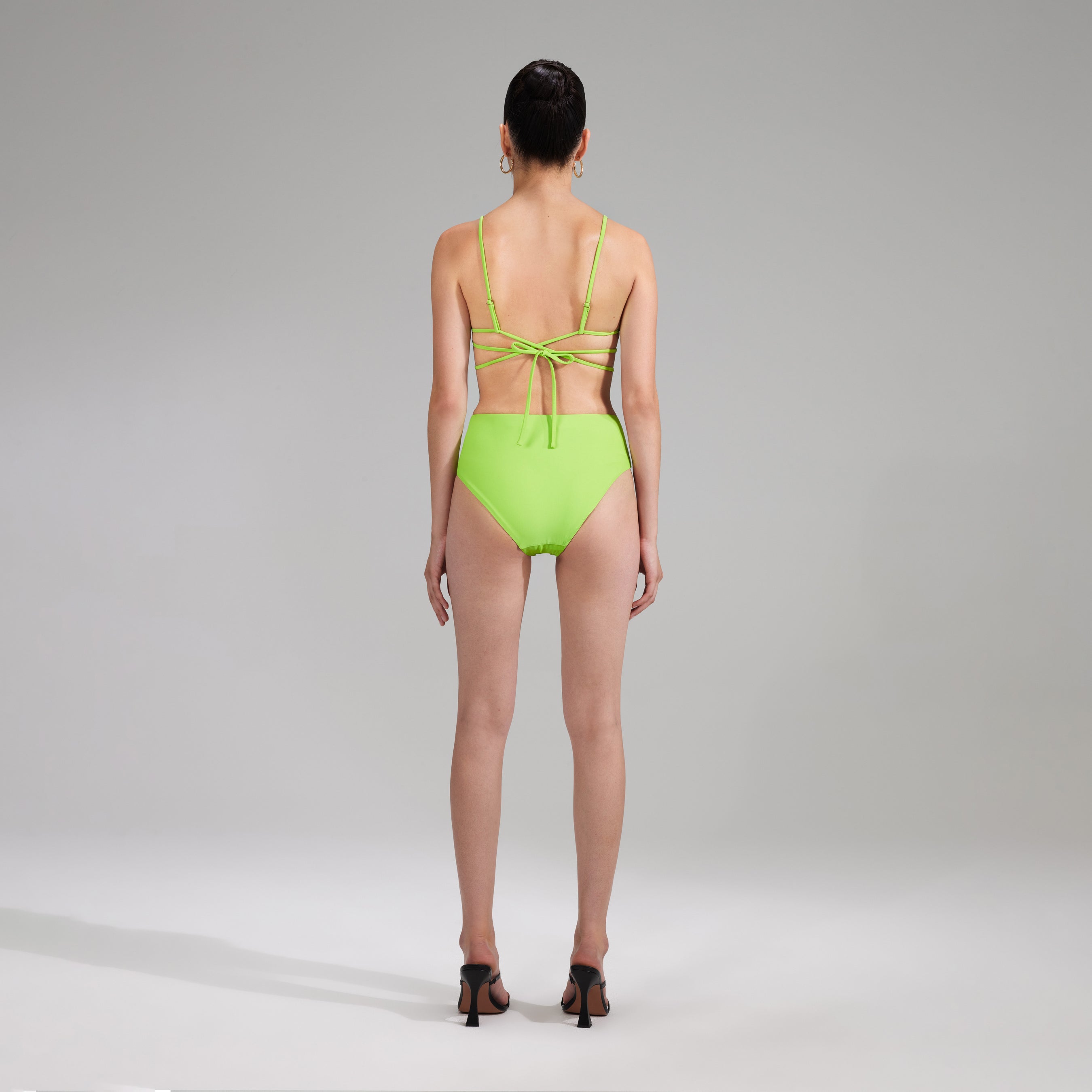 Green High Waisted Bikini Brief