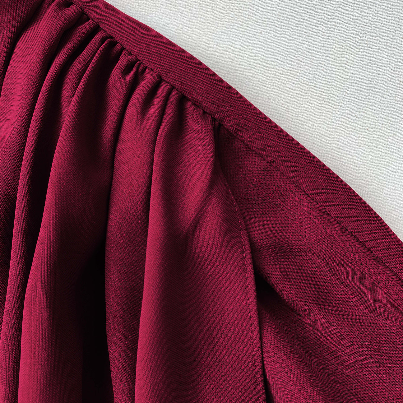 Burgundy Stretch Crepe Midi Dress | self-portrait