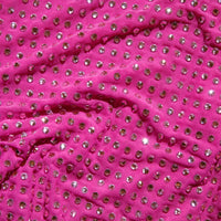 Pink Rhinestone Mesh Midi Dress