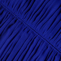 Cobalt Chiffon Midi Dress