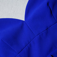 Cobalt Crepe Midi Dress