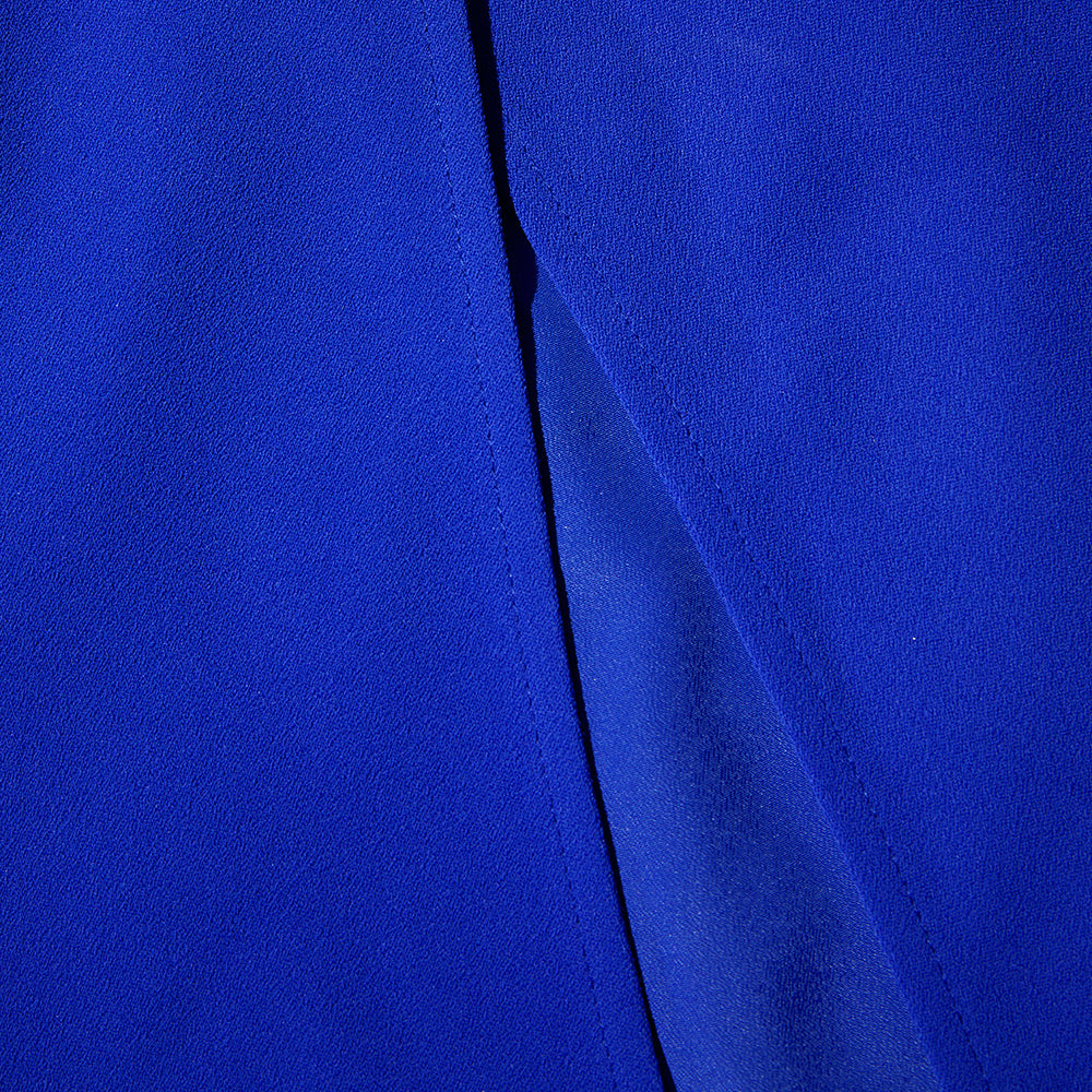 Cobalt Crepe Midi Dress