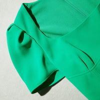 Green Crepe Midi Dress