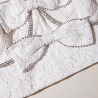 Cream Cord Lace Cropped Top