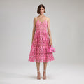 Pink Azaelea Lace Midi Dress
