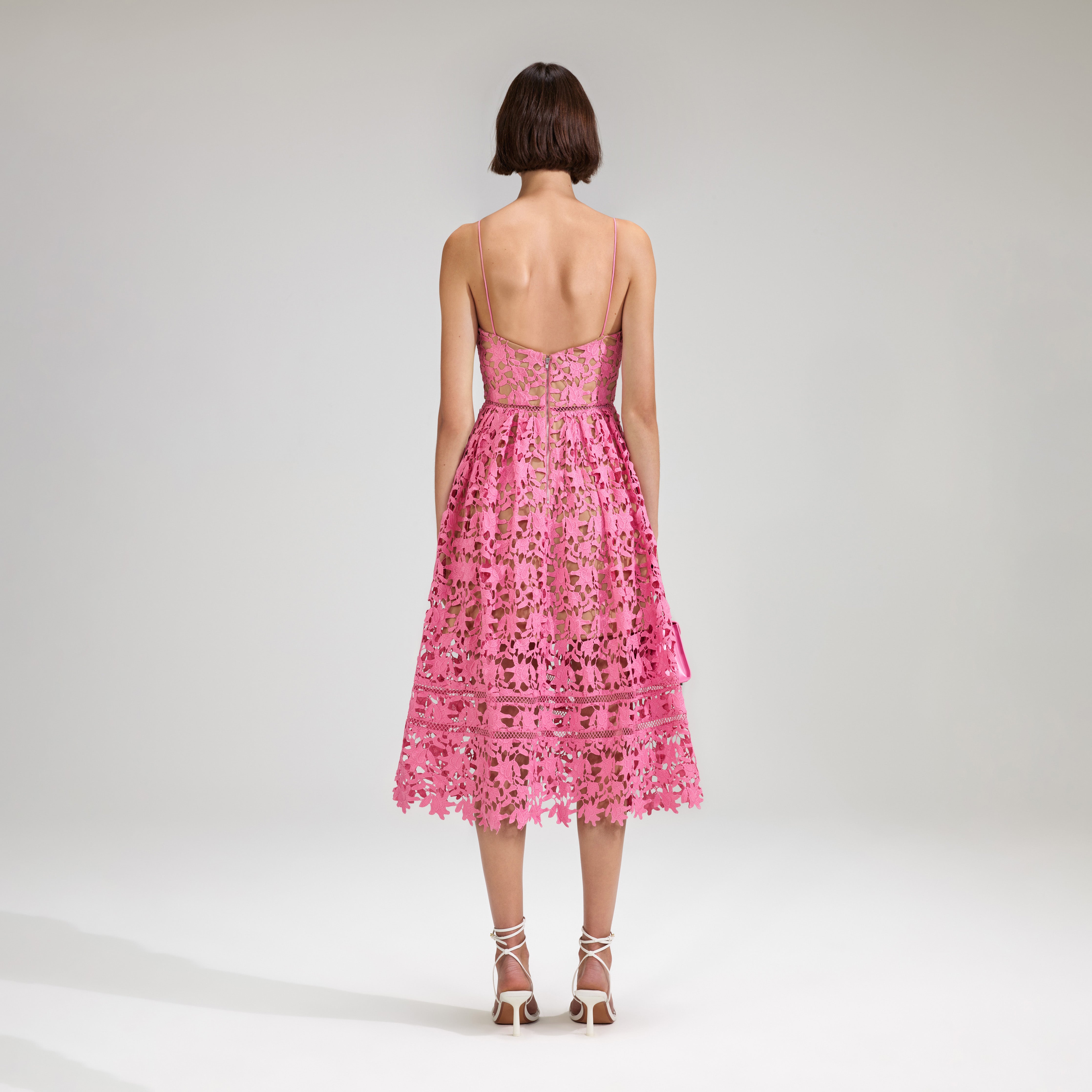 Self portrait on sale pink lace dress