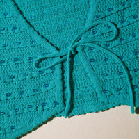 Green Beaded Knit Cardigan