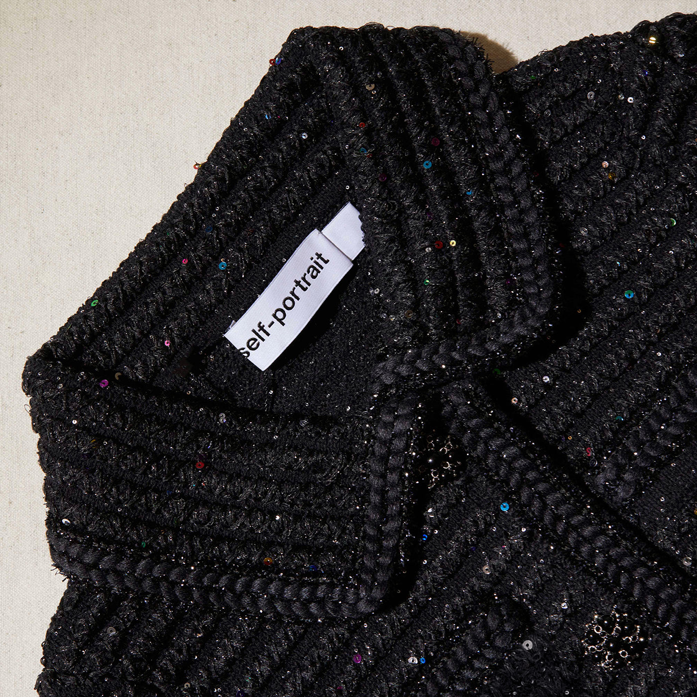 Black Sequin Knit Top