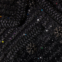 Black Sequin Knit Top