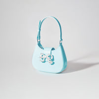 Blue Crescent Bow Mini Bag