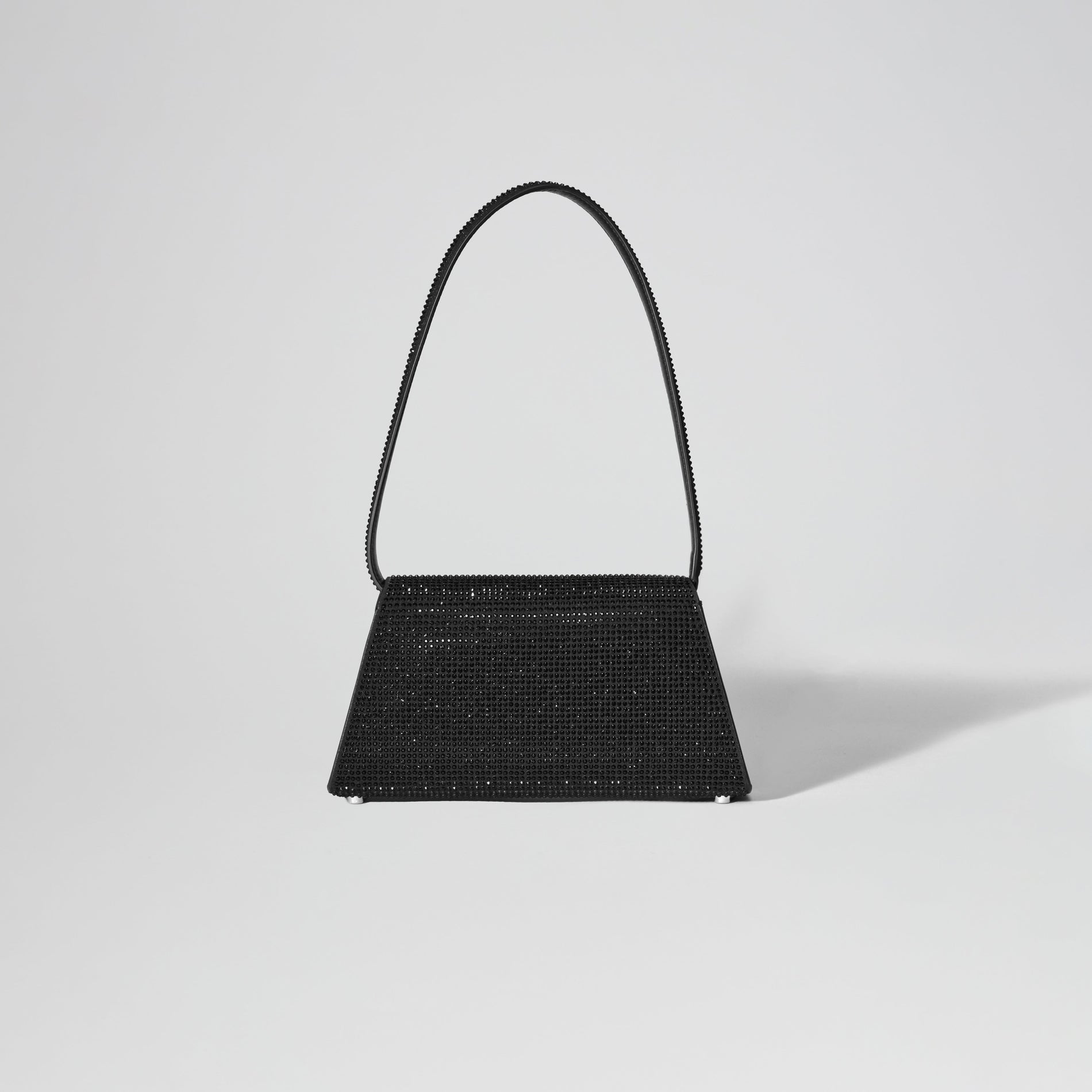 Black Diamante Bow Mini Shoulder Bag