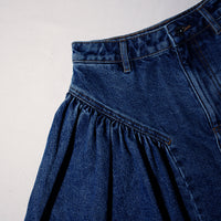 Denim Flared Mini Skirt